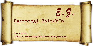 Egerszegi Zoltán névjegykártya