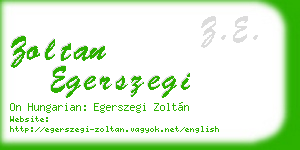 zoltan egerszegi business card